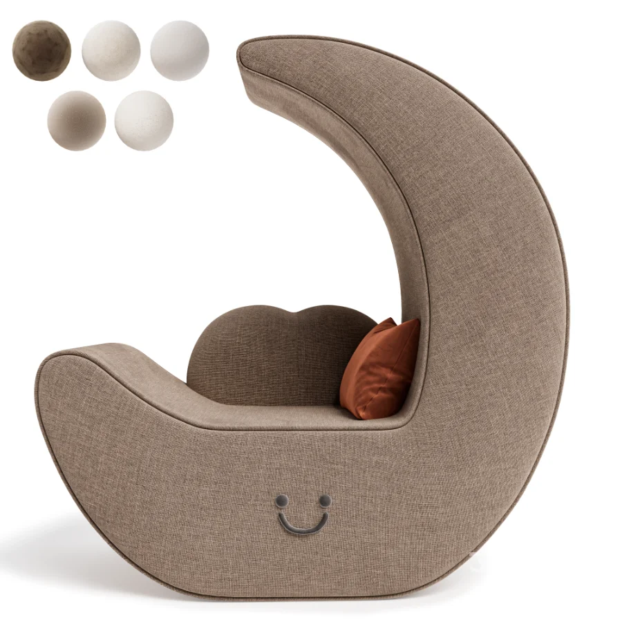 Modern Crescent Moon Lounge Chair Image 1