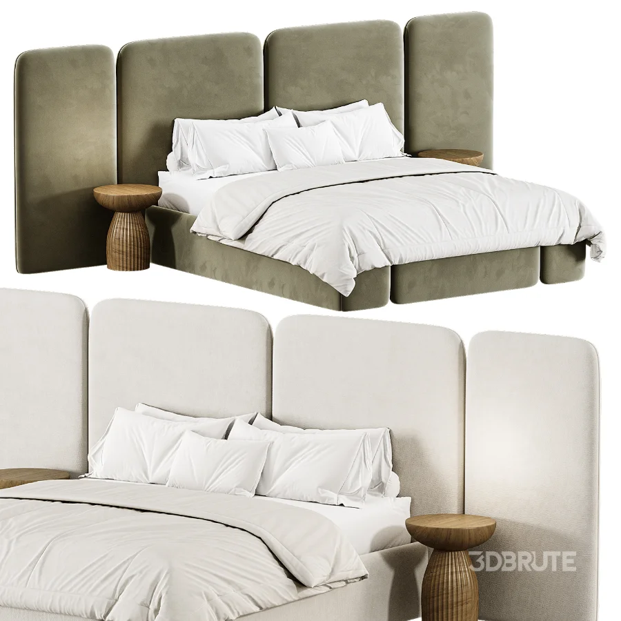 Arcadia Warm Ivory Queen Bed Image 3