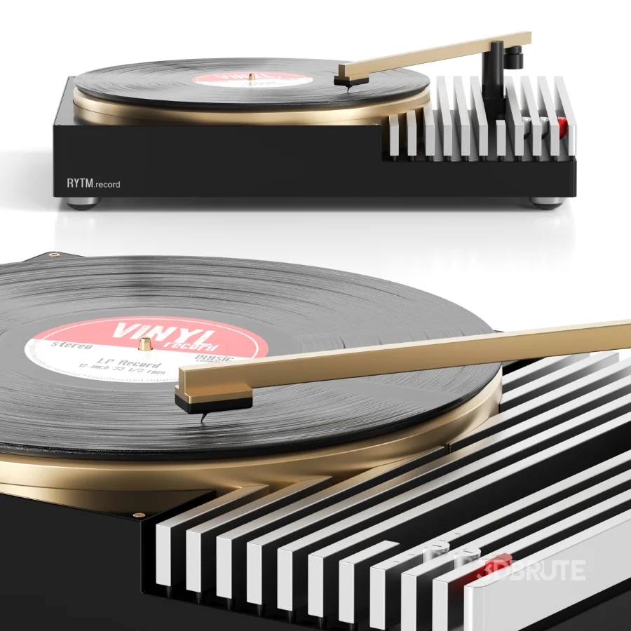 RYTM Modern Metalic Record Player Image 3