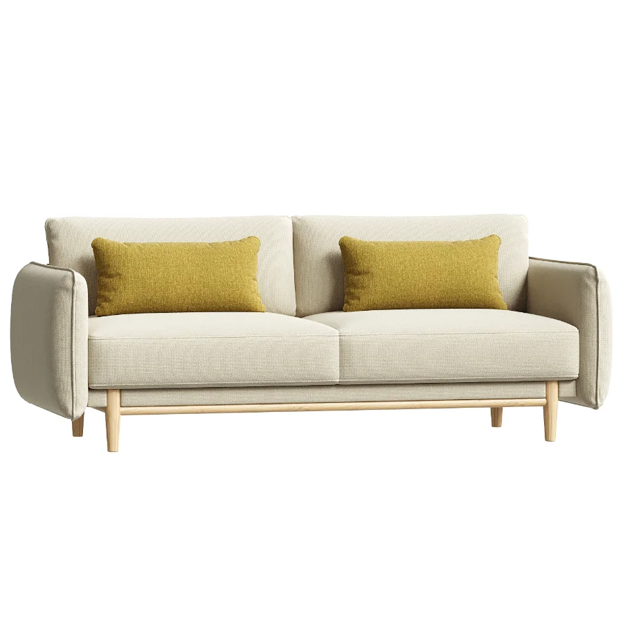 Louie 3 Seat Sofa Grey Linen Image 2