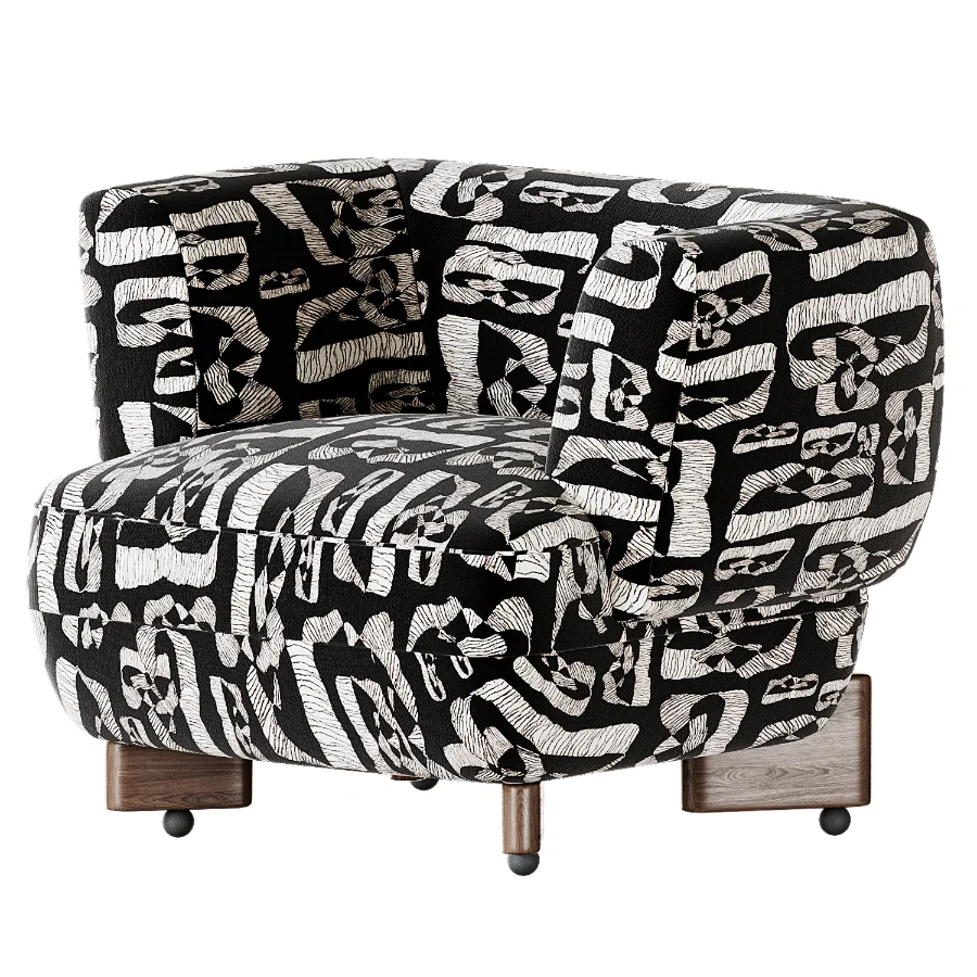 Antonella Stone Cream Woven Fabric Occasional Chair Image 2