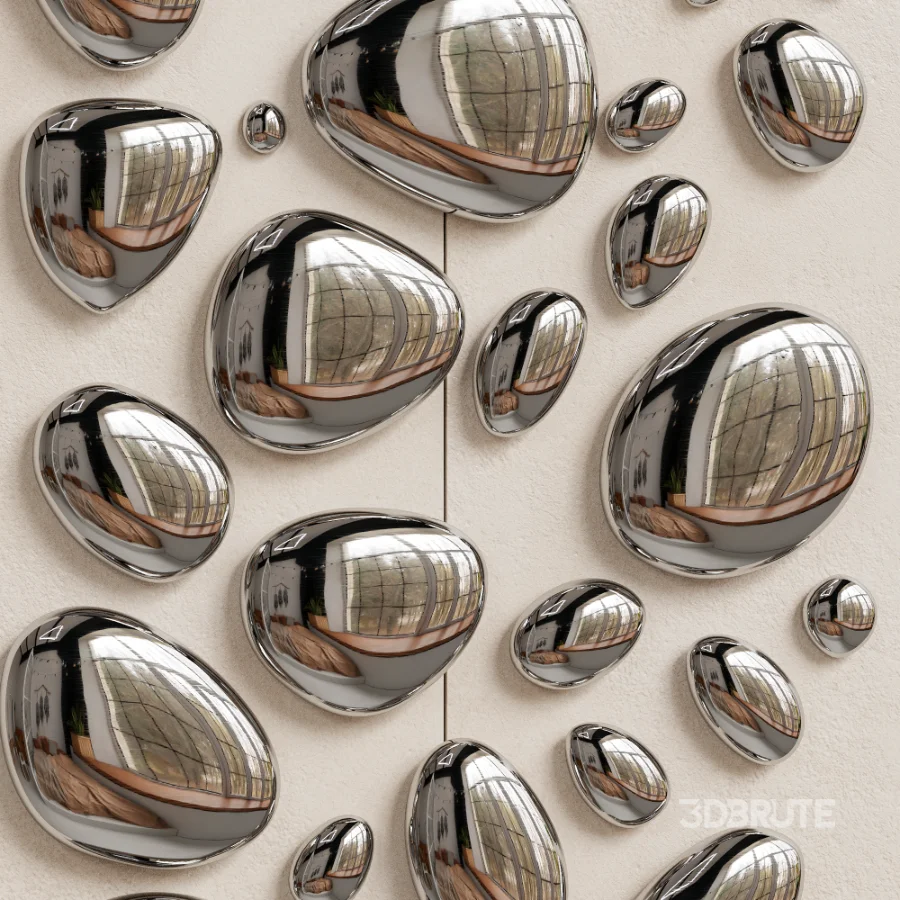 Chrome Bubble Wall Decor 26 Image 3