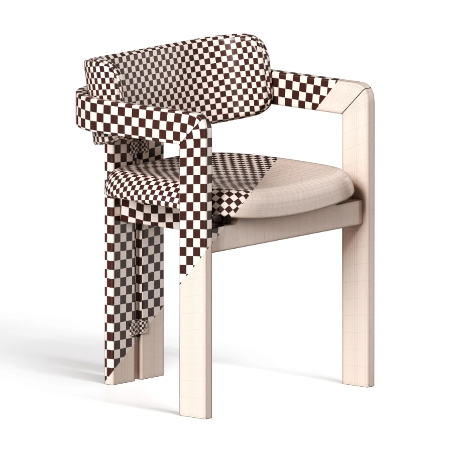 CHAIR With Solid Curved Wooden Structure Image 7
