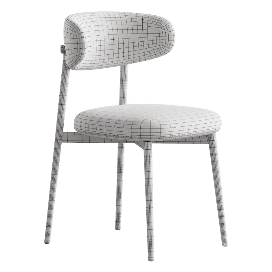 Modern Faux Leather Backrest Dining Chair with Oak Wood Legs Image 7