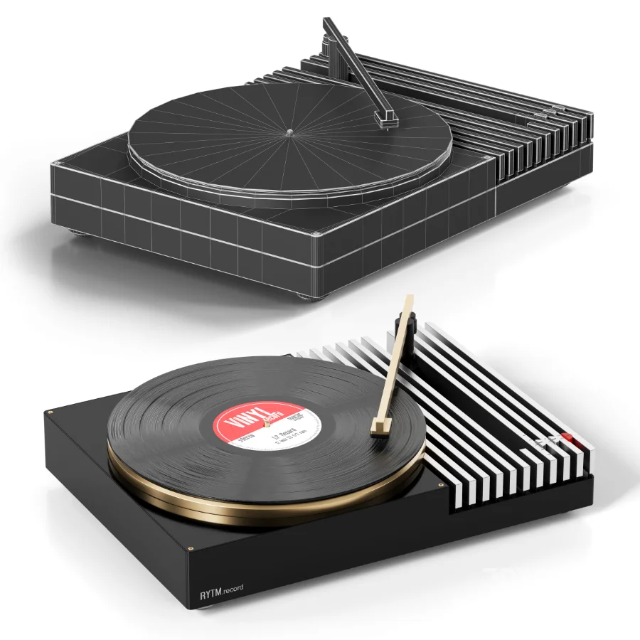 RYTM Modern Metalic Record Player Image 5