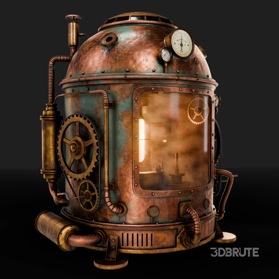 Steampunk Engine Game Ready Asset Image 13