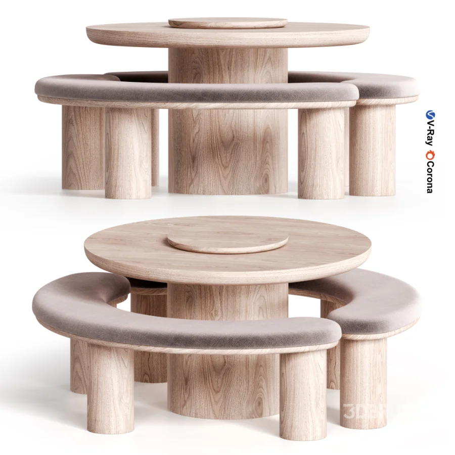 CATALINA Dining Table and Bench Image 1