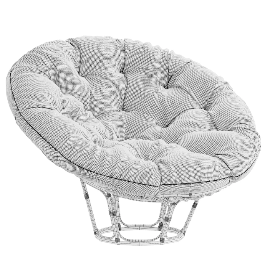 Lounge_chair_Papasan_Rocker_cognac Image 3