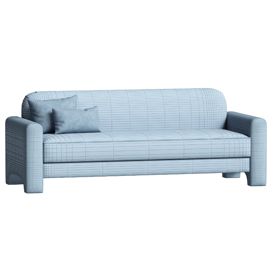 Werts Modern Chenille Sofa Image 3