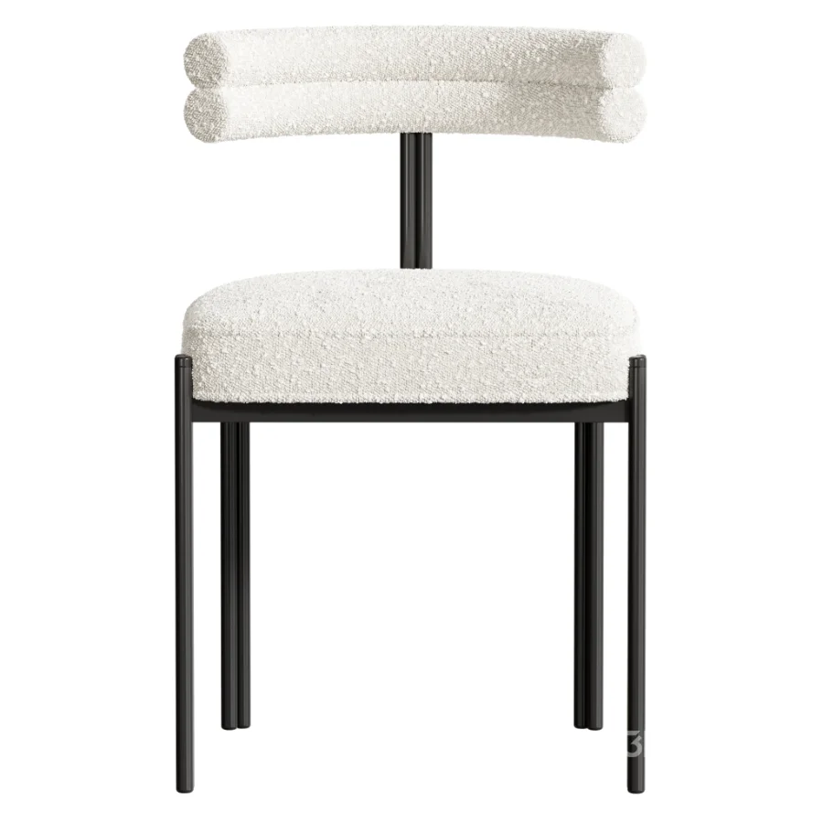 Industrial Velvet Dining Room Chair Image 5