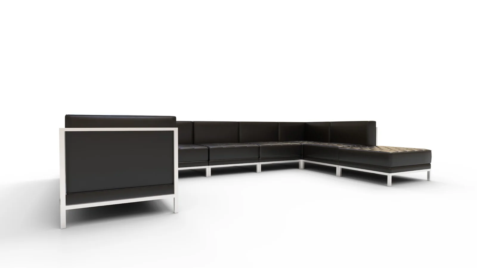 Bouffard Melrose Modular U Shape Sectional with Ottoman Image 3