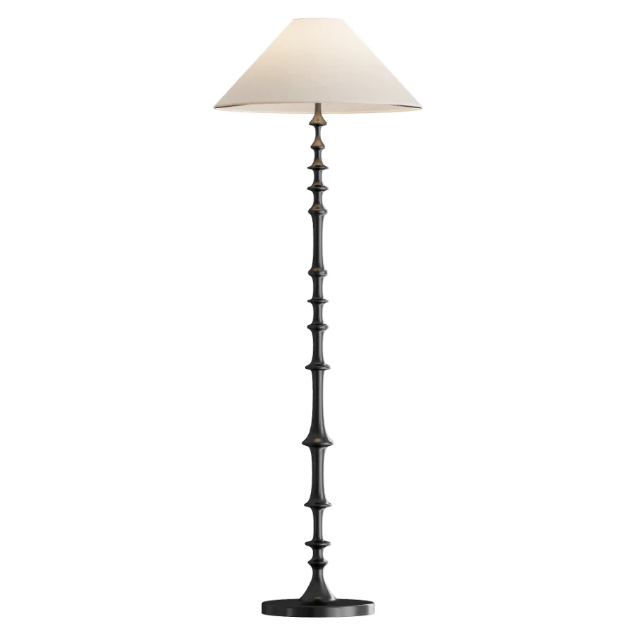 PetrusTall Matte Black Floor Lamp Image 2