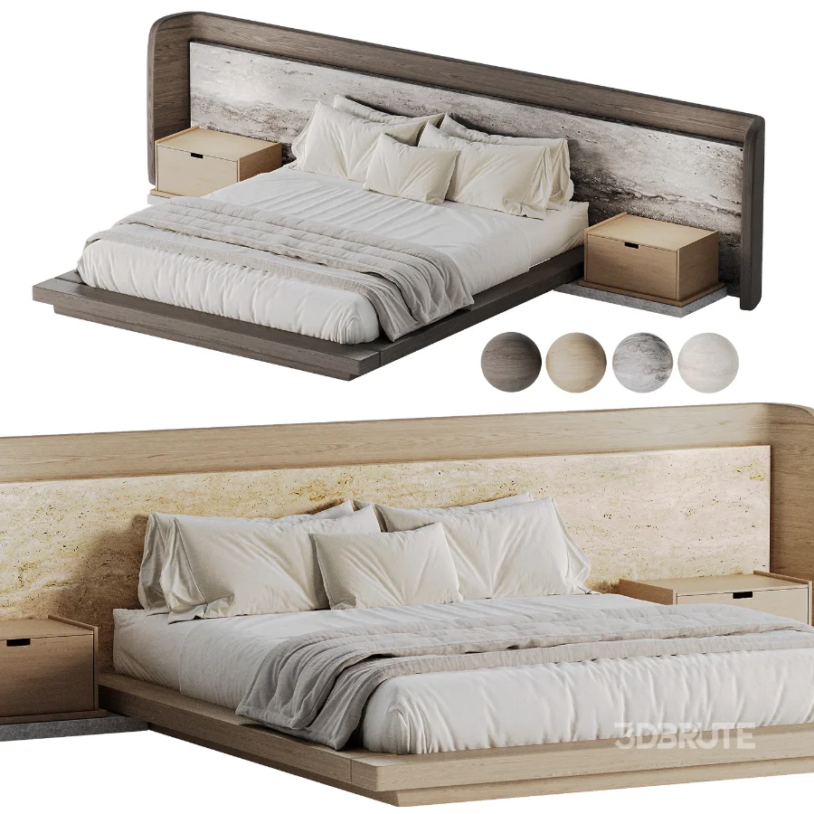 Japandi Modern Double Bed 02 Image 7
