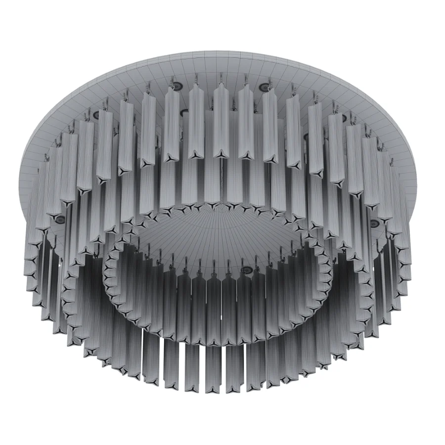 Transparent Triangle Ceiling Lamp Image 1