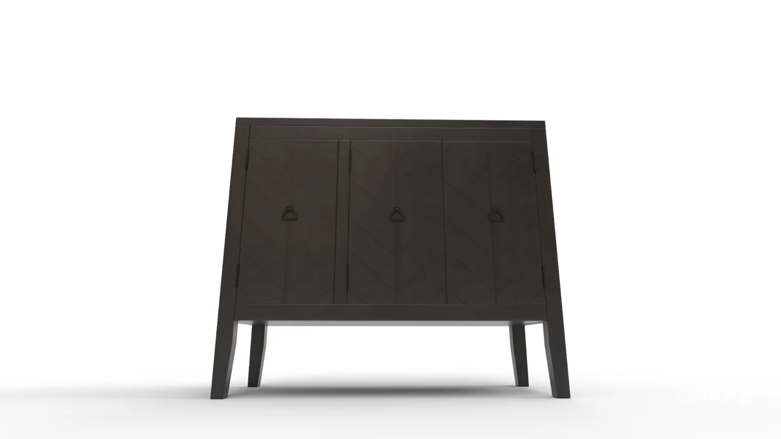 TallSolidWood Door Accent Cabinet Image 2