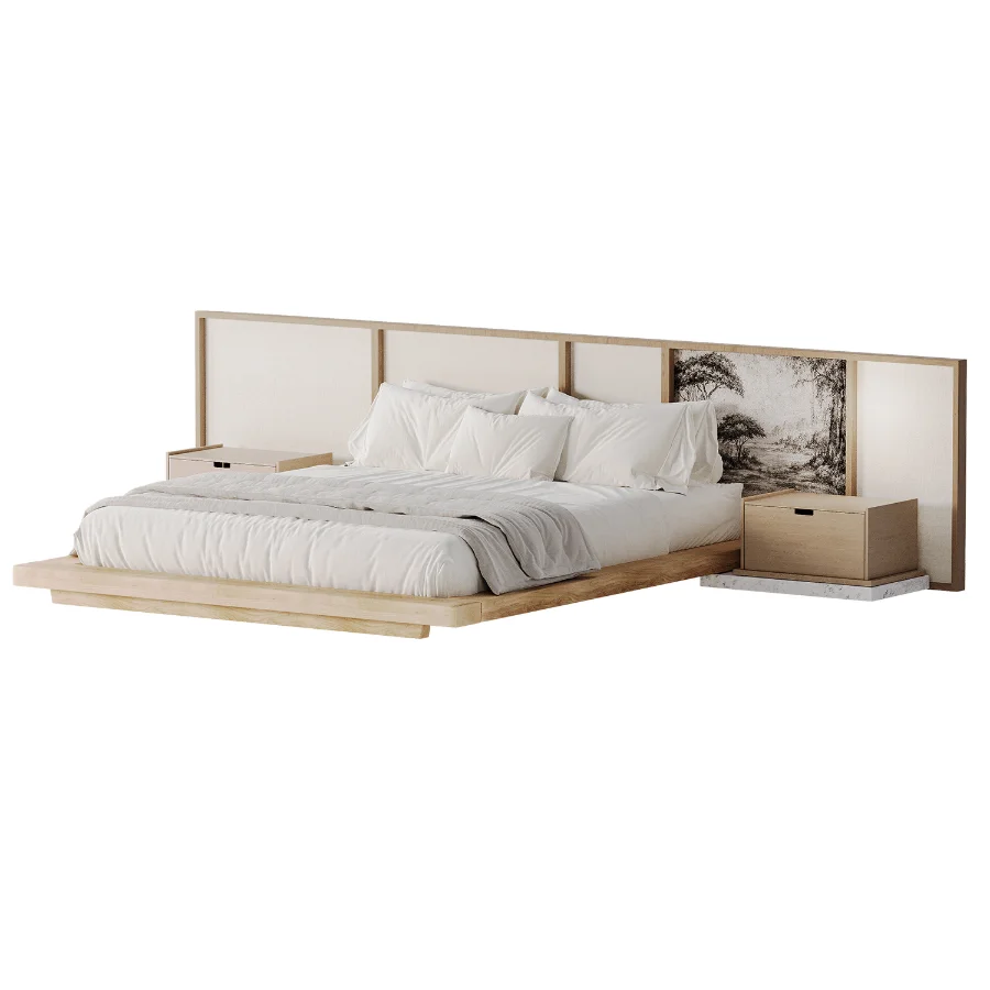 Japandi Double Bed 01 Image 1