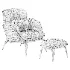 Elysia 101 Lounge Chair & Nino Ottoman - Thumbnail 7