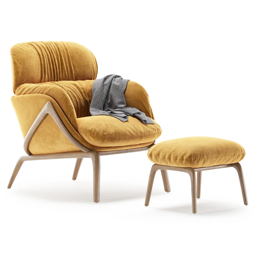 Elysia 101 Lounge Chair & Nino Ottoman Image 1