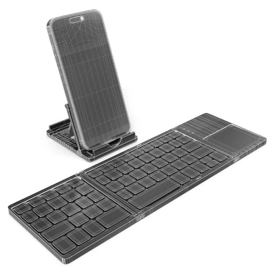 Portable Wireless Bluetooth Folding Keyboard Image 7
