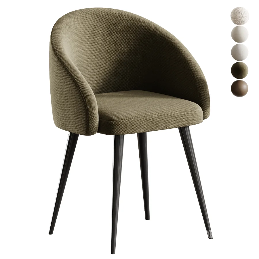Boucle chair grey prostohome Image 6
