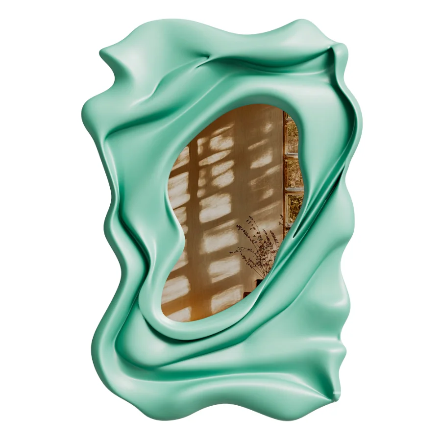 Ondula Wavy Fluid Wall Mirror Image 4