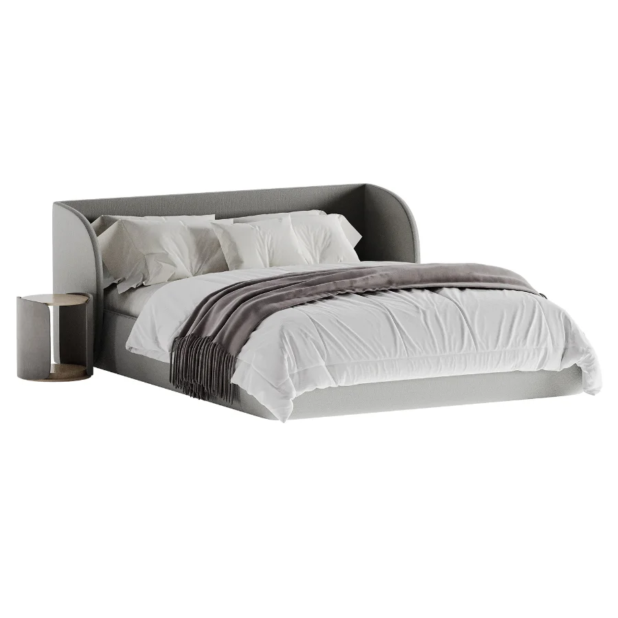 Yuna Boucle Bed by Divan Image 1