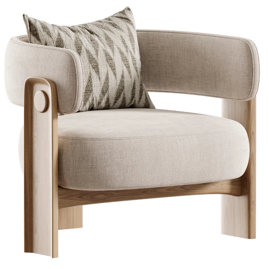 Japandi Armchair Image 1