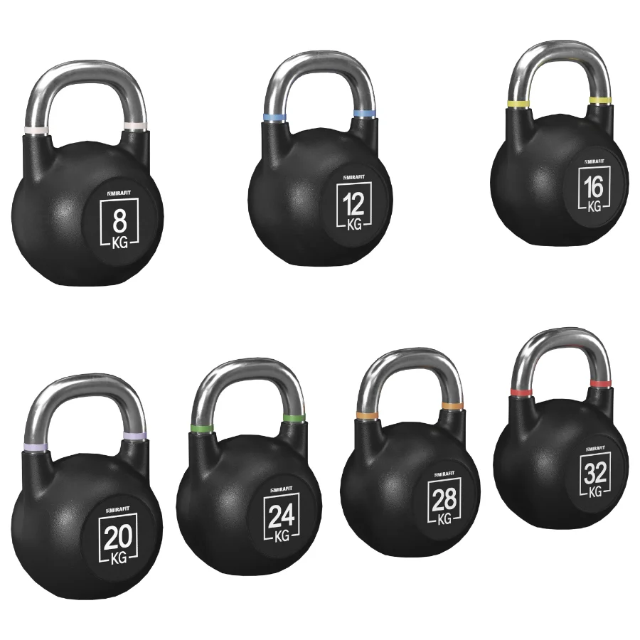 Mirafit_Urethane_Competition_Kettlebells_With_Rack Image 6