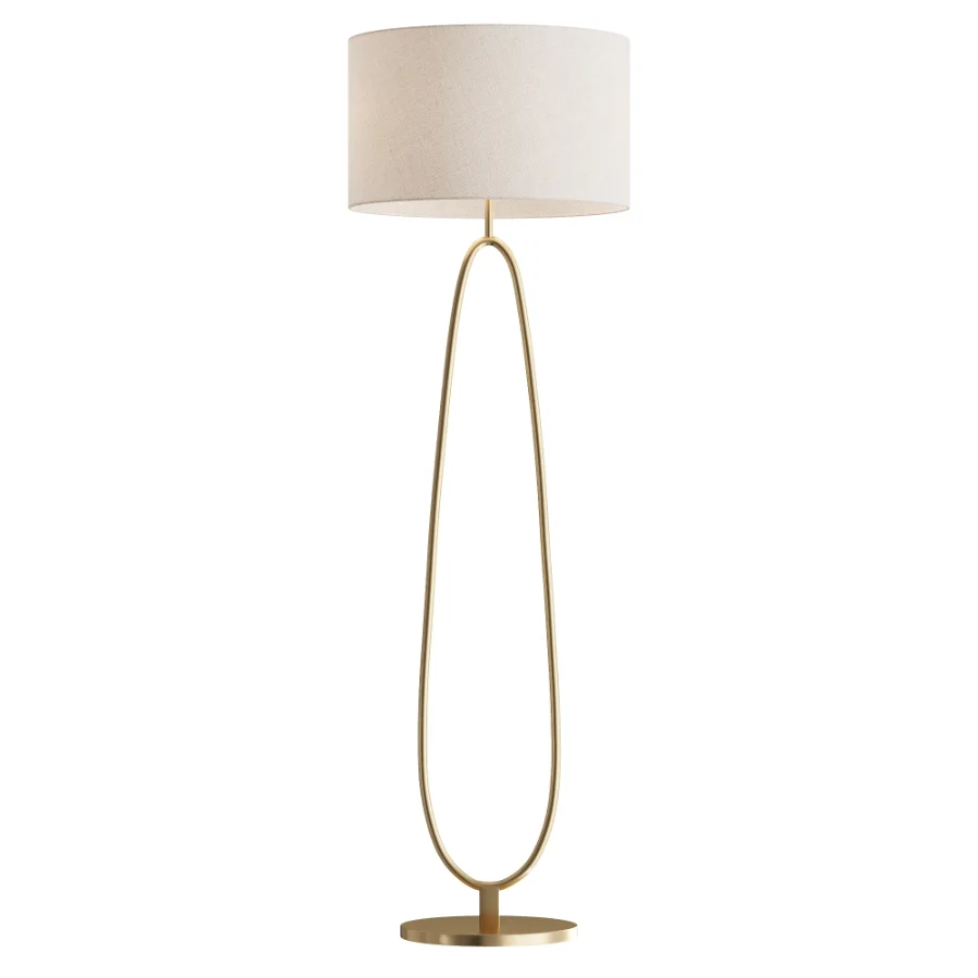 Uttermost Tordin Antique Brass Metal Floor Lamp Image 2