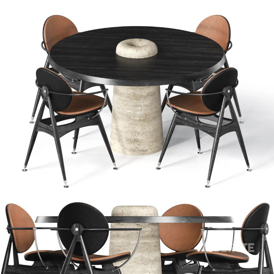 DINING TABLE WITH 4 CHAIRS Image 2