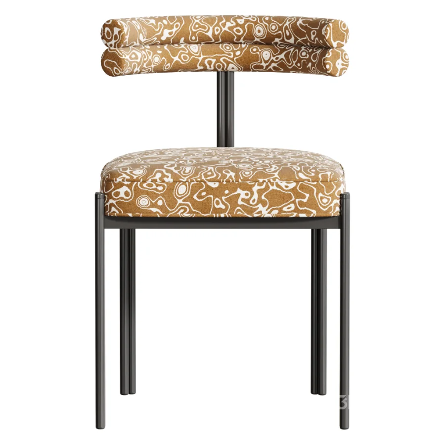 Industrial Velvet Dining Room Chair Image 7