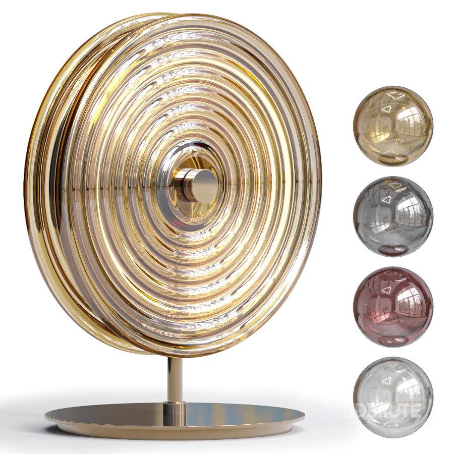 Table lamp made of metal and glass decorated Image 4