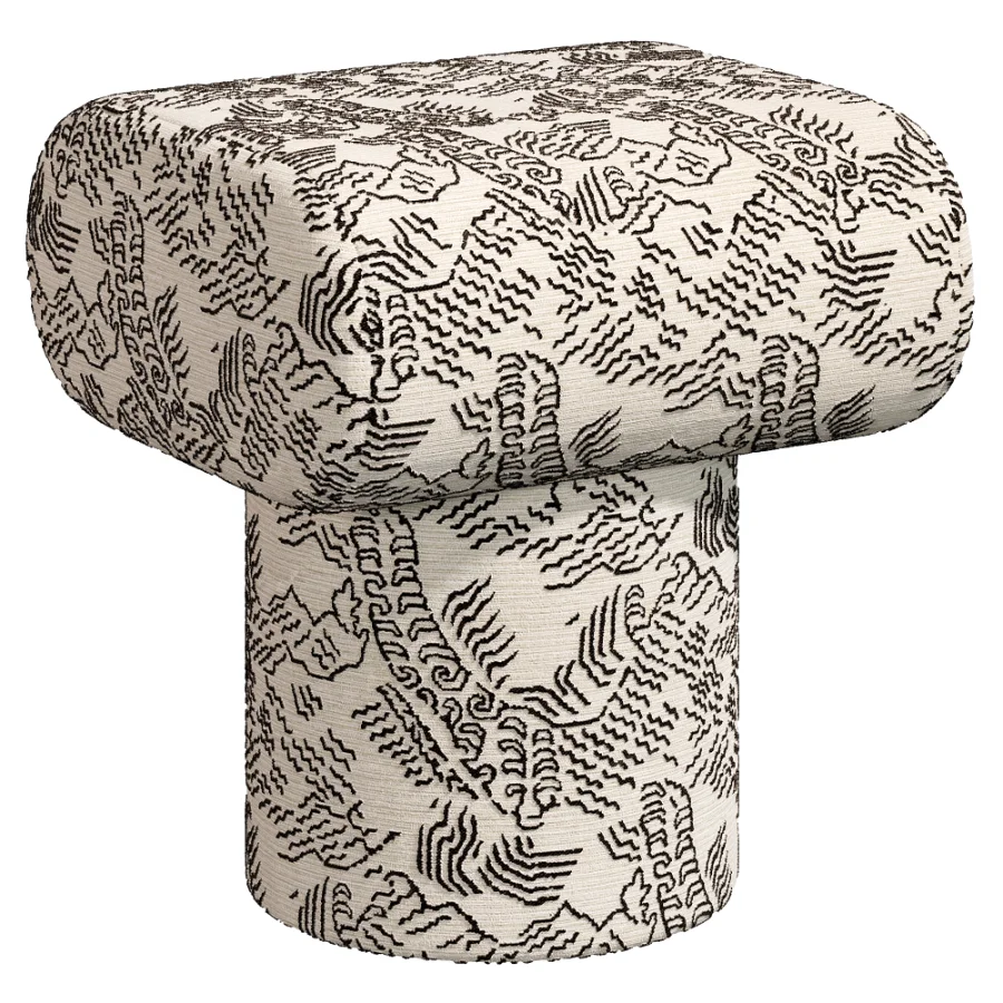 Pouf Plum Boucle Blue Image 2