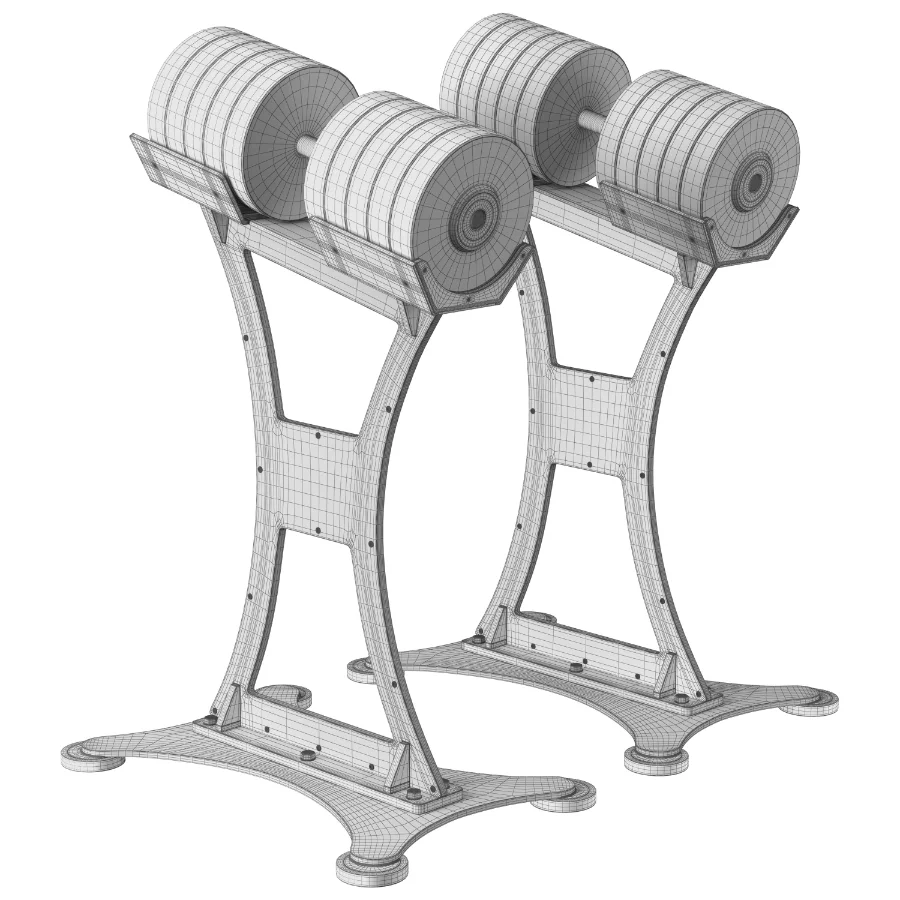 350lb_Customized_Gold_Dumbbells Image 7