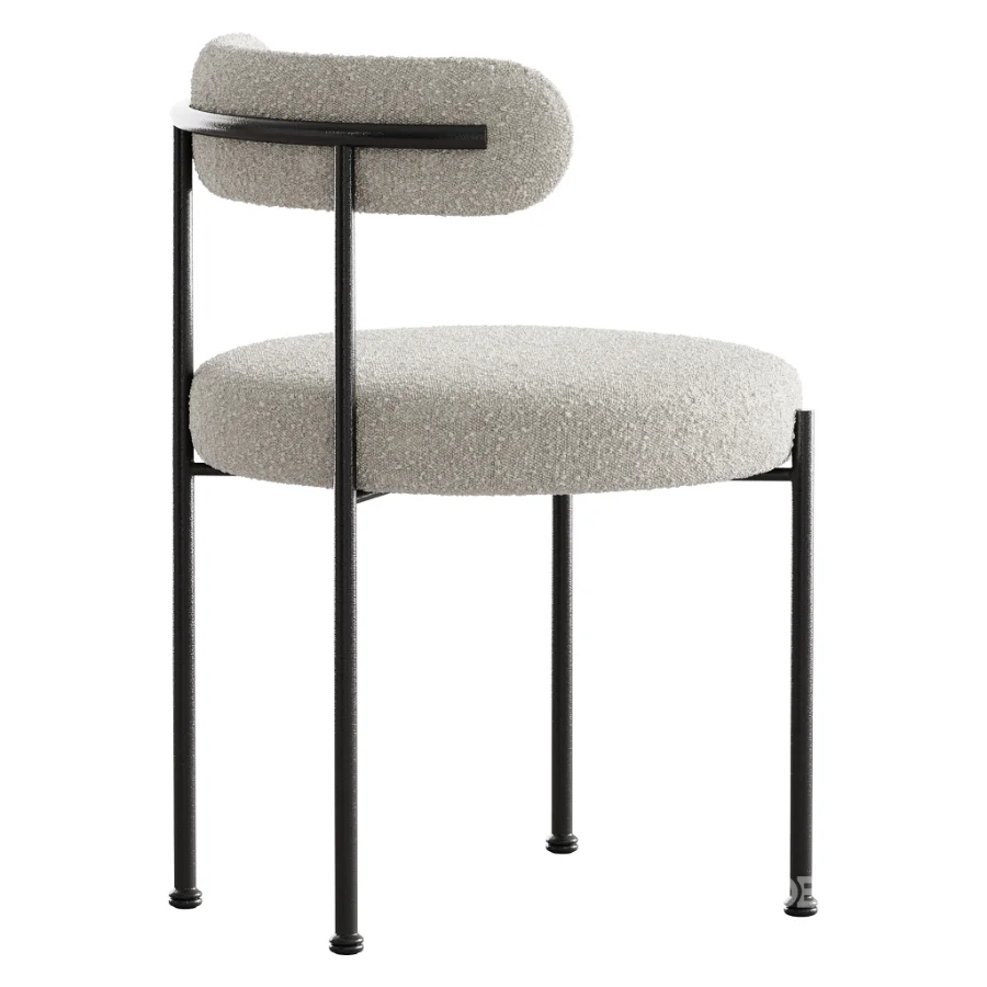 Modern Style Upholstered Side Chair Open Back Dining Chair Image 6