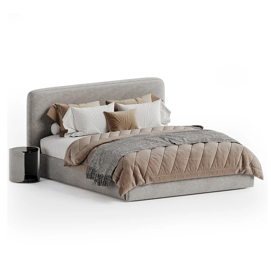 Abbyson Luxe Upholstered Bed Image 3