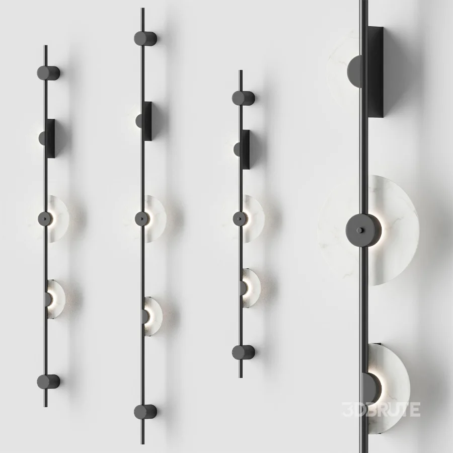 Alabaster Wall Sconce Black by Dekoor Image 3
