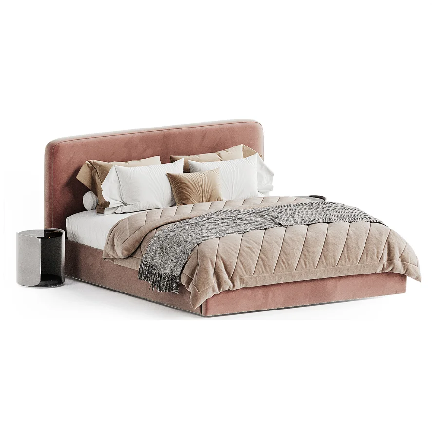 Abbyson Luxe Upholstered Bed Image 6