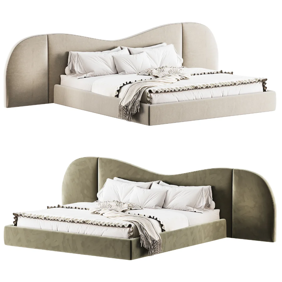 Everest Linen Fabric Bed Image 1