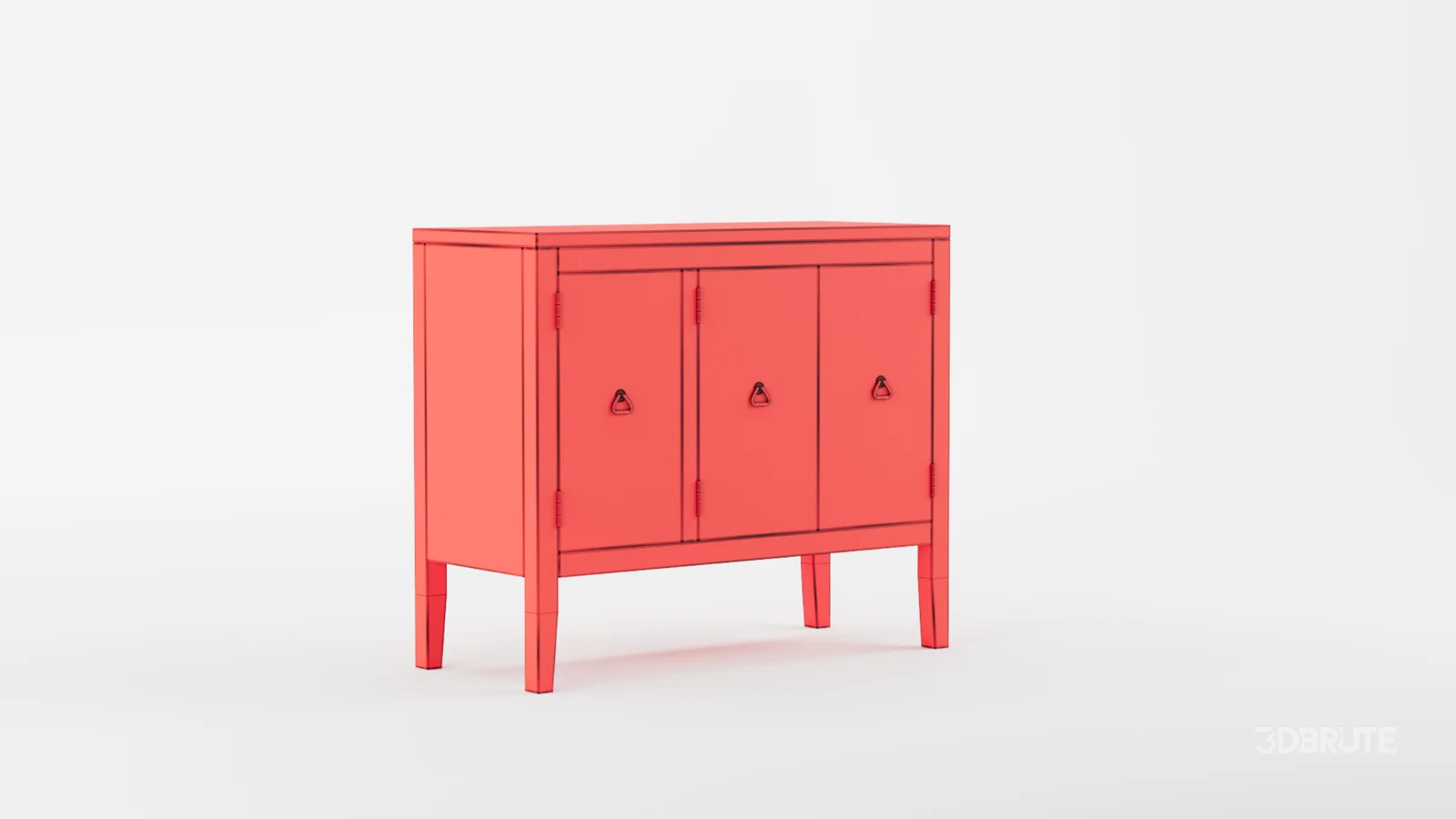 TallSolidWood Door Accent Cabinet Image 12
