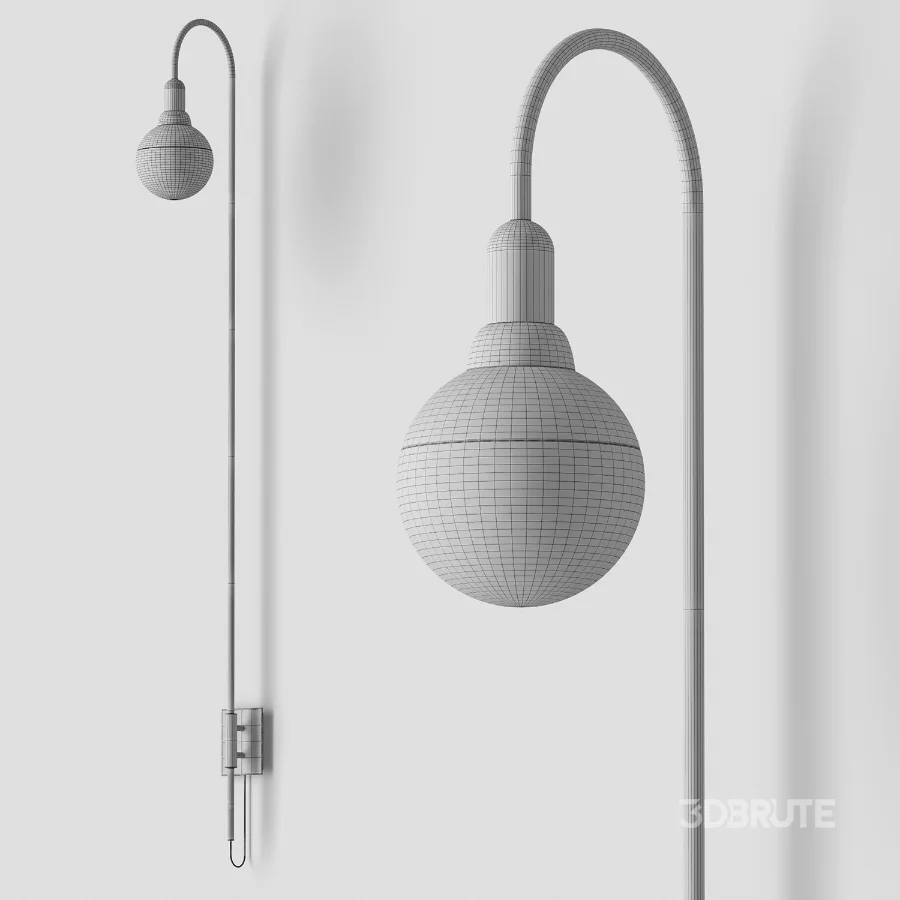 Helmet curve wall lamp by Aromas Image 3