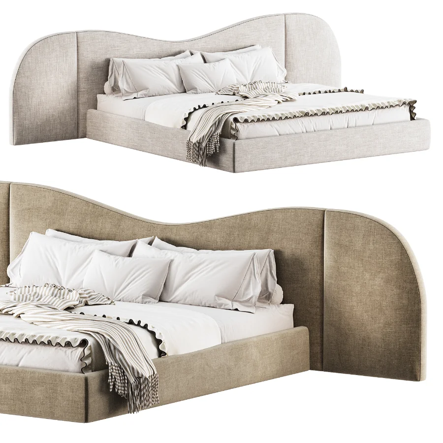 Everest Linen Fabric Bed Image 3