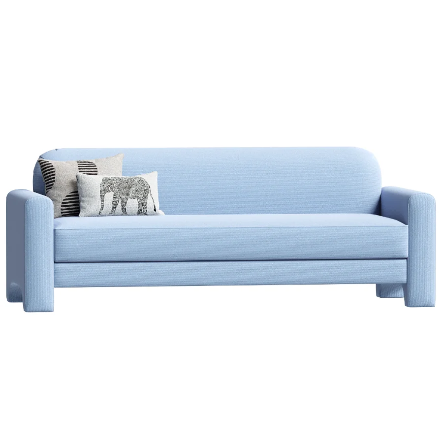 Werts Modern Chenille Sofa Image 1