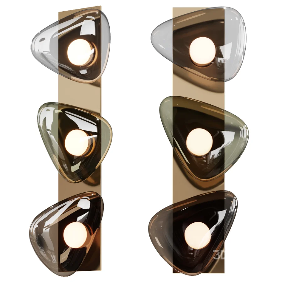 Modern Organic Glass Wall Lamp Image 1