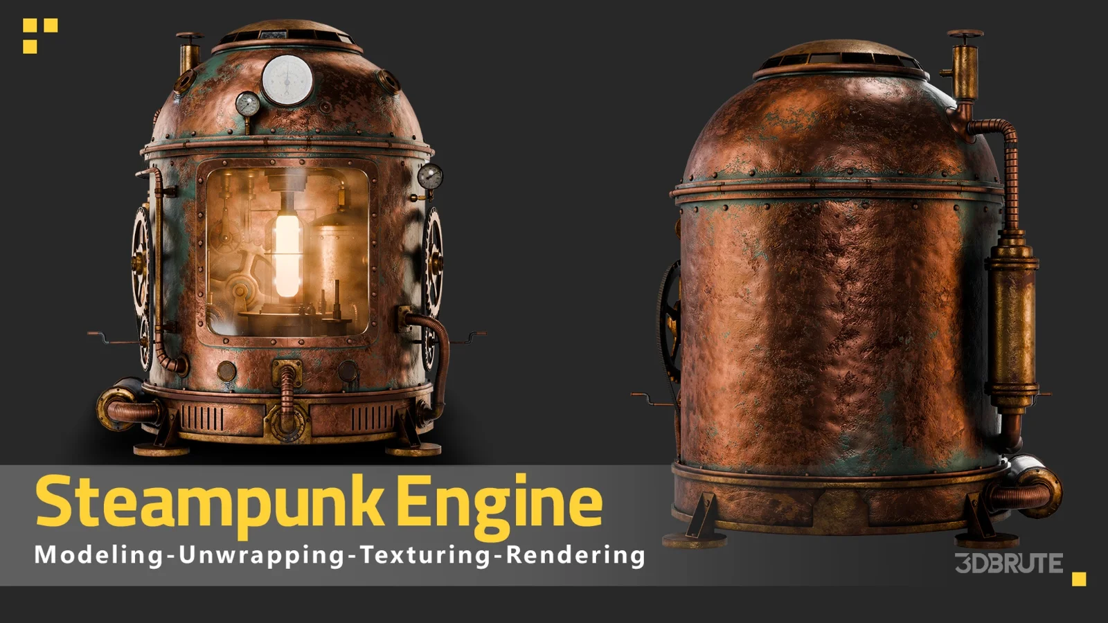 Steampunk Engine Game Ready Asset Image 2