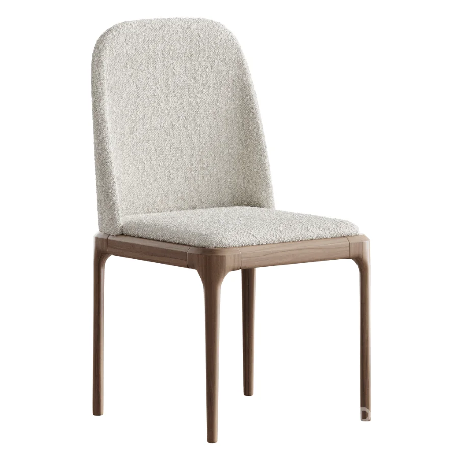 Leather Scandinavian Restaurant Side Chair Image 4