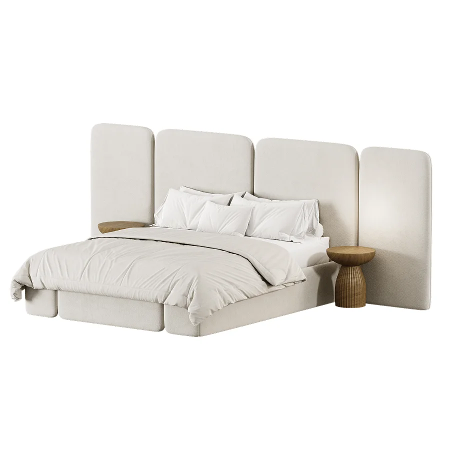 Arcadia Warm Ivory Queen Bed Image 1