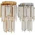 Athean Light Glam Brass Crystal Wall Sconce - Thumbnail 1