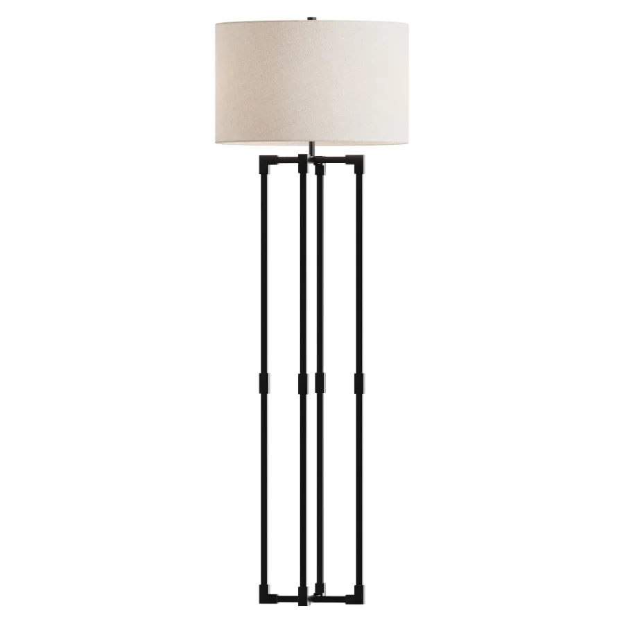 Metal Floor Lamp with Shade Image 2