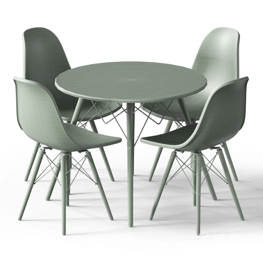 ELON Series Plastic Chair With Wood Base Image 7